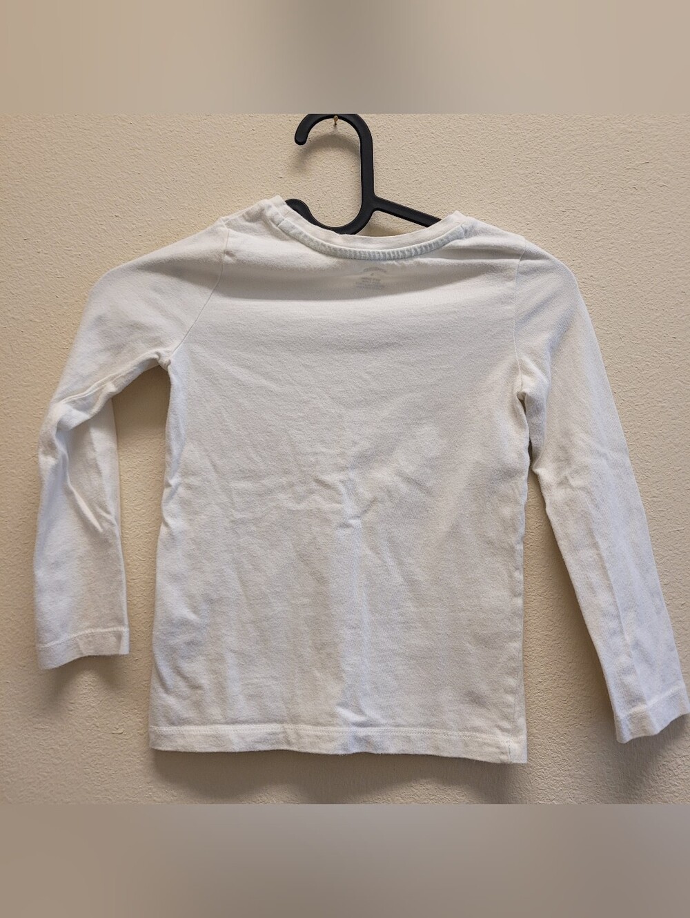 Gymboree White Long-Sleeve Cotton Tee Size 5 - Picture 2 of 3